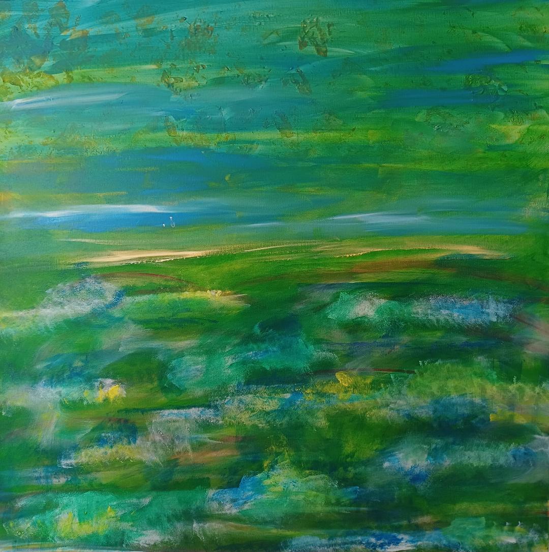 Magnolie auf Leinwand mit Öl