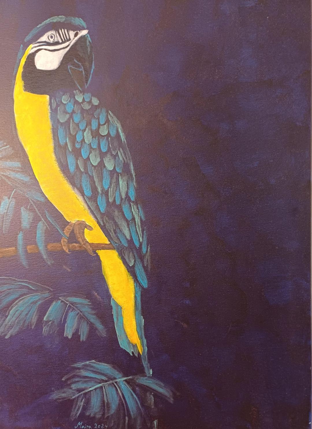 Magnolie auf Leinwand mit Öl